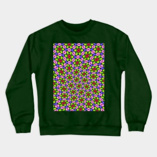 Cute Pink Flower Pattern Crewneck Sweatshirt